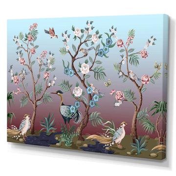 Chinoiserie With Birds and Peonies XI